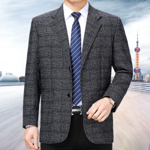 爸爸单件西装外套40-50-60岁中年人便西休闲春秋中老年人男士西服