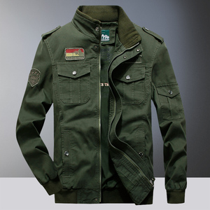 春秋季纯棉多口袋宽松大码工装夹克特种兵户外男士军装外套作训服