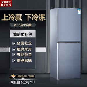 正品特惠无霜双门式电冰箱冷藏冷冻小型家用宿舍一级节能两门冰箱
