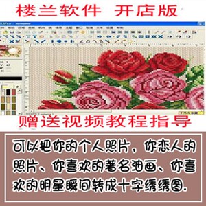 楼兰十字绣(开店版) 照片转十字绣 加密软件 赠送视频使用教程