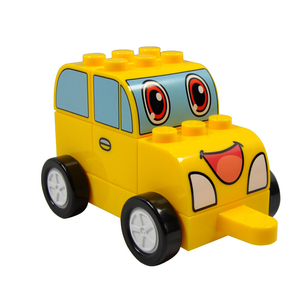 灵动创想 奇积乐园大颗粒积木哈比警车消防车工程车 a和b系列