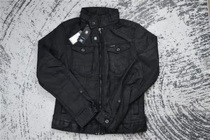 海淘现货 g-star  男黑色涂层 洗水做破 两款xs小码特价牛仔夹克