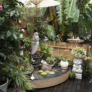 匠心坊新中式户外水系景观庭院流水造景鱼池花园摆件小院装饰水池