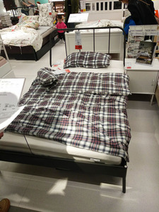哈尔滨宜家国内代购科帕达床架铁艺床单人床双人床灰色简约欧式