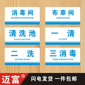 工具间门牌储物间库房提示牌子布草间标识牌定制消毒间提示0人付款9