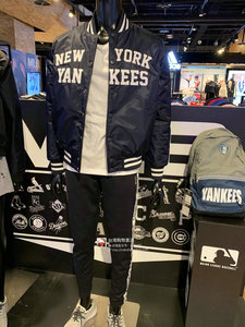台湾专柜MLB 洋基队 男士棒球服 秋冬新款男生夹克夹棉衣棉服外套