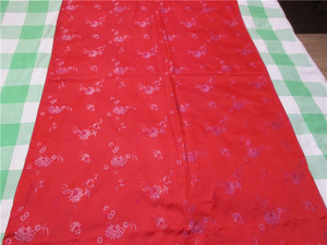 汉服旗袍老布料收藏7.80年代红色缎子老布料213*79厘米3707全新