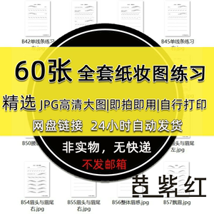 全套纸妆图眉毛讲解练习电子版高清图可打印纹绣线条练习化妆上色