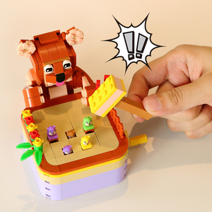 乐吉儿打地鼠积木益智拼装玩具夹乐高女生系列女孩六一儿童节礼物