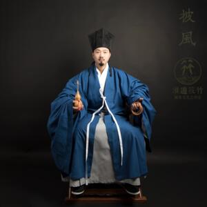 淮边筱竹(量身定制)汉服披风男装褙子传统明制对襟道袍纯棉