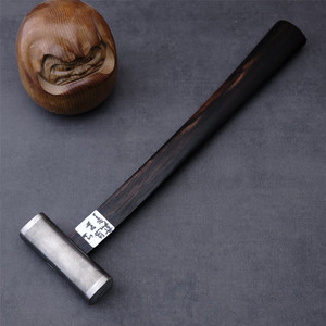 日本正行作 八角四角黑檀柄玄能 木工锤凿刨用凿用木雕用锤子榔头