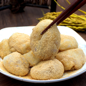 手工麻糍糍粑红糖黄豆粉纯糯米红糖年糕台州温岭农家特产驴打滚