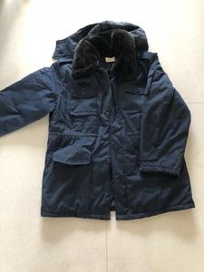 海军二手藏青作训大衣正品九成新超级保暖加厚大衣中长棉袄