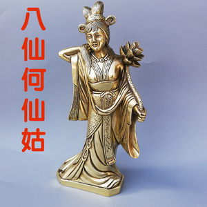 八仙铜像何仙姑吕洞宾蓝采和 张果老 铁拐李曹国舅像 八仙过海