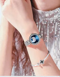 新款dom多姆 日月星辰 镶钻 独特气质 时尚潮流女士手表 正品