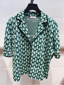 法国代购SANDRO衬衫22春夏法式气质花式图案针织上衣女SFPCA00604