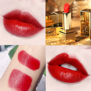 ysl圣罗兰方管口红1号正红色 大红正宫色1.3g中小样 滋润易上色