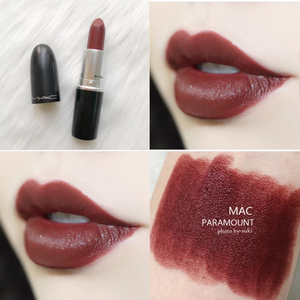 mac魅可口红唇膏815 paramount 巧克力红棕色猪肝色 李斯丹妮同款