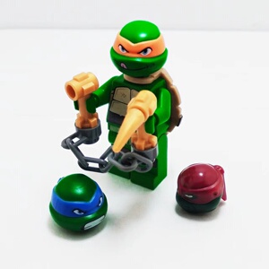 lego 忍者神龟系列 乐高tnt015 raphael 12607pb04 16640pb02