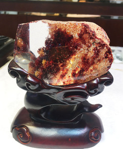 天然红幽灵原石摆件 水晶宝石蜜蜡化石特价!