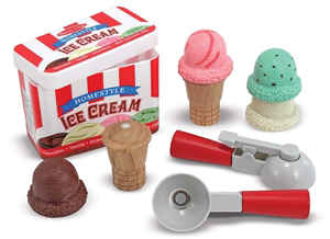 Melissa Doug 梅丽莎亲子餐厅儿童过家家仿真冰淇淋雪糕甜筒玩具