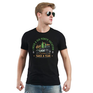 自由基地男装landcruiser怀旧越野车图案创意设计印花半袖衣服t恤