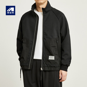 墨麦客男装空气层男士夹克2022春季新款简约重磅立领外套男80282