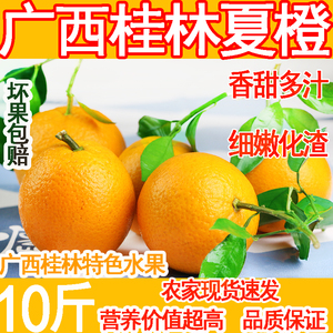 夏橙广西桂林10斤当季新鲜水果甜冰糖脐橙子整箱大果现摘现发爆汁