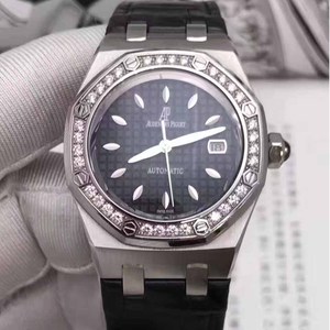 二手正品95新ap爱彼皇家橡树系列女表精钢原钻自动机械腕表 33mm