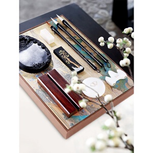 堂品高档毛笔套装文房四宝精品套盒礼品定制专业书法初学者入门笔