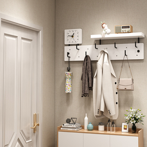 玄关进门口挂衣架壁挂墙上衣服挂钩收纳入户墙面挂衣钩创意置物架
