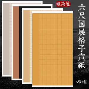 六尺整张蜡染国展心经参展格子方格篆隶格子半生半熟书法创作宣纸