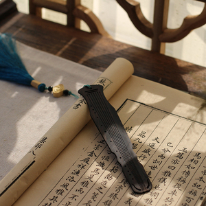 一张琴  东方美学中式文化诗意礼物国风流苏黑檀木古琴书签 刻字