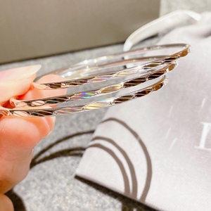 洛神赋万足银9999手镯女款纯银镯子三生三世简约七彩实心幻彩手环