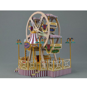 儿童益智diy立体手工制作游乐场游乐园娱乐设施摩天轮3d纸质模型