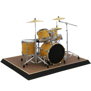 儿童益智diy手工制作仿真乐器爵士鼓架子鼓3d纸质模型纸艺玩具