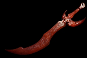 现货香港漫画收藏兵器天子传奇肆大唐威龙1:1原大地狱雷刀木制