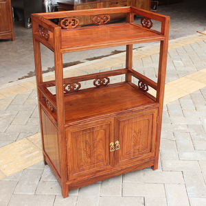 红木茶水柜刺猬紫檀茶架置物架角柜花梨木厨房酒柜新中式家用实木