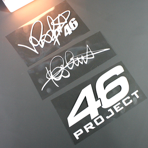 46号赛车手罗西日月号码反光警示车贴板花摩托车电动车头盔贴纸