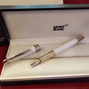 正品代购montblanc/万宝龙钢笔勃朗峰白色女士商务墨水笔刻字联保