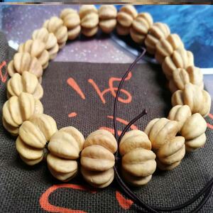 山楂籽手串野生文玩108颗男女脖挂项链佛珠单圈五福子手持山楂核