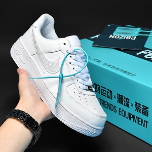 空军一号男莆田骨白冰蓝aj男鞋联名af1正版官网板鞋aj1低帮小白鞋