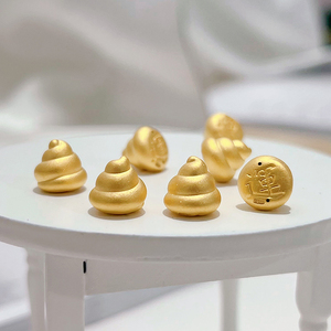 999足金大便摆件黄金粑粑屎开运臭臭小摆件投资黄金收藏创意礼物