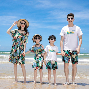三亚沙滩亲子装夏季流苏连衣裙套装泰国海边出游穿搭度假风母女装