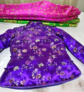 000人付款淘宝锦缎3d雕花竹叶夹棉小棉袄新中国保暖外套tb009725778