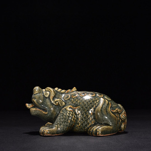 宋龙泉青瓷貔貅镇纸古董古玩古瓷器