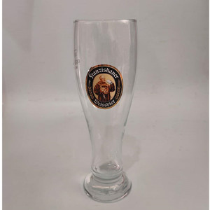 教士啤酒杯 0.5L大容量高腰原装杯凯撒/范佳乐500ml圆形印花玻璃