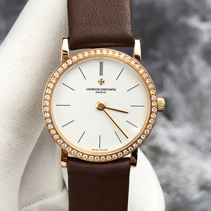 二手正品江诗丹顿传承系列25093女表18k玫瑰金外圈后镶钻石英手表