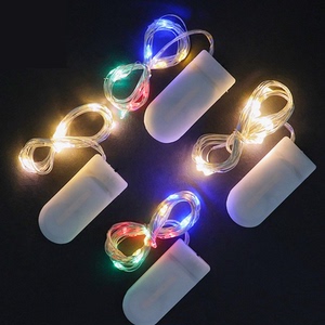 圣诞节蛋糕灯带1米2米led小串灯彩灯闪灯暖灯拉菲草灯串