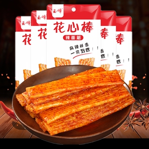 玉峰花心棒26g辣条90后儿时1元麻辣校园辣丝小零食小时候油多辣条